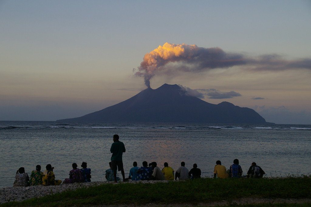 Volcano in the South Pacific