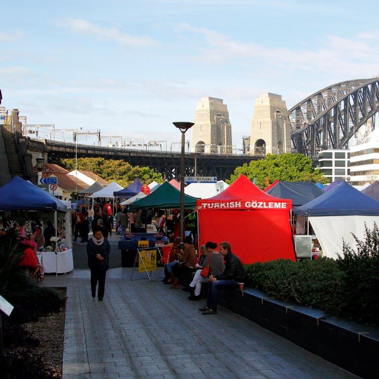 Kirribilli Markets near the Sydney Harbour Bridge, New South Wales Australia