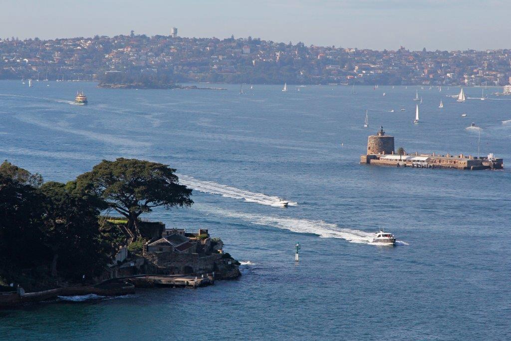 View over Sydney Harbour from the Sydney Harbour Bridge Walk