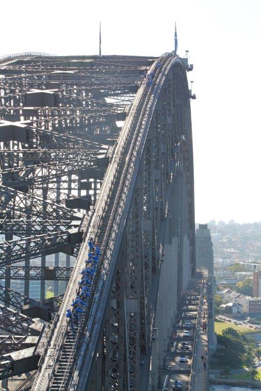 The view across the Sydney Harbour Bridge Climb - it really is that big!.