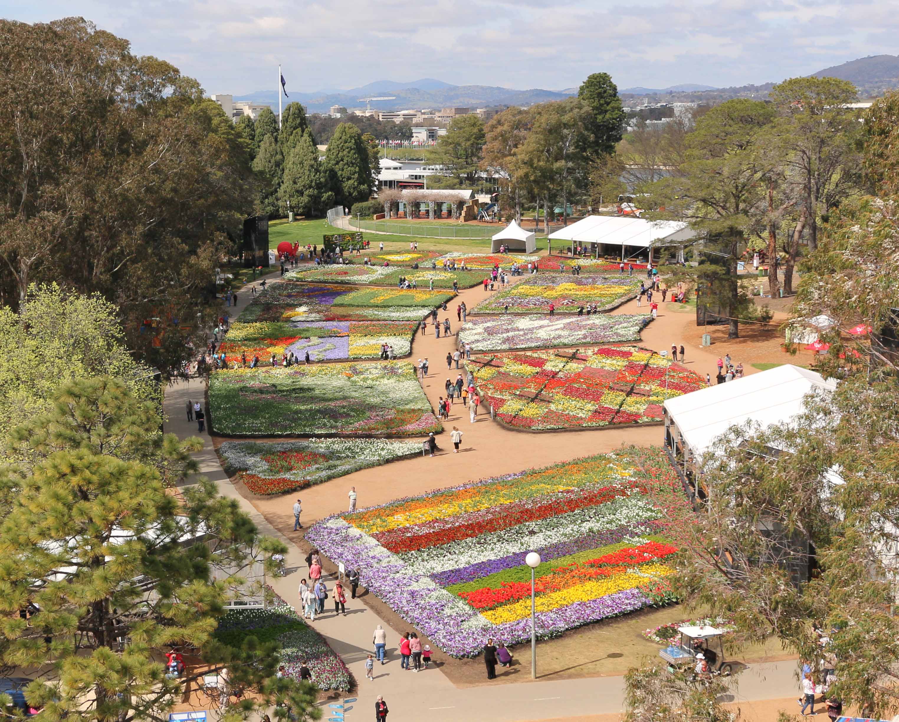 A View of Floriade from Above in the Ferris Wheel