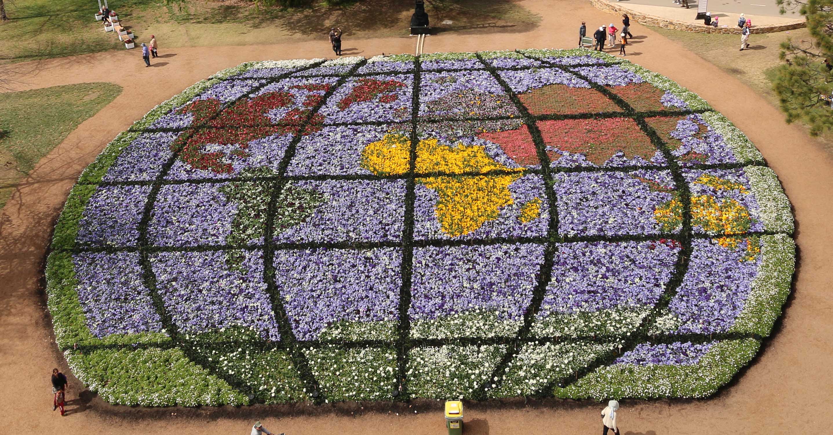 World Map Display at Floriade, Canberra