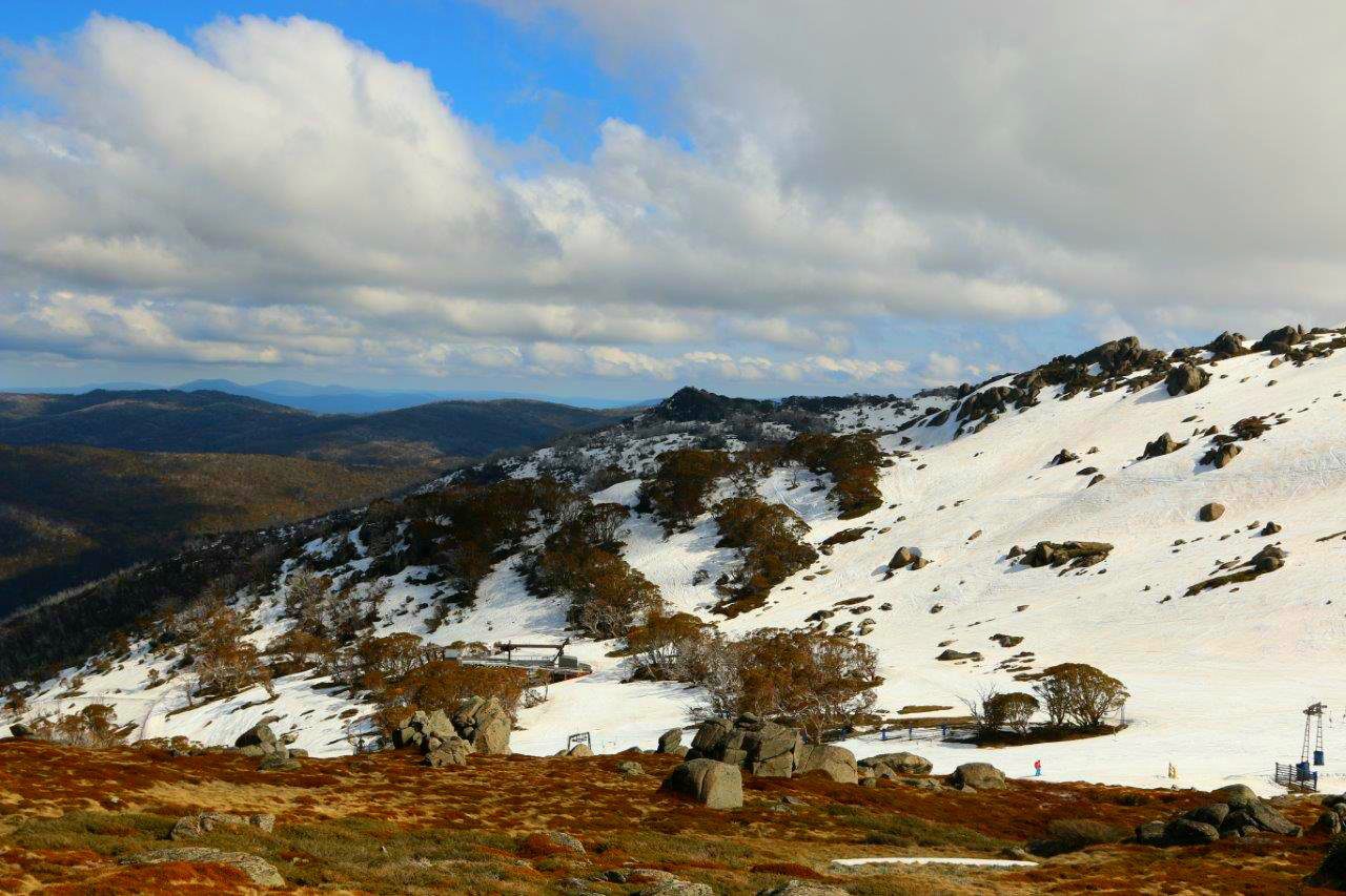 Views from the top of Thredbo in the Snowy Mountains Australia