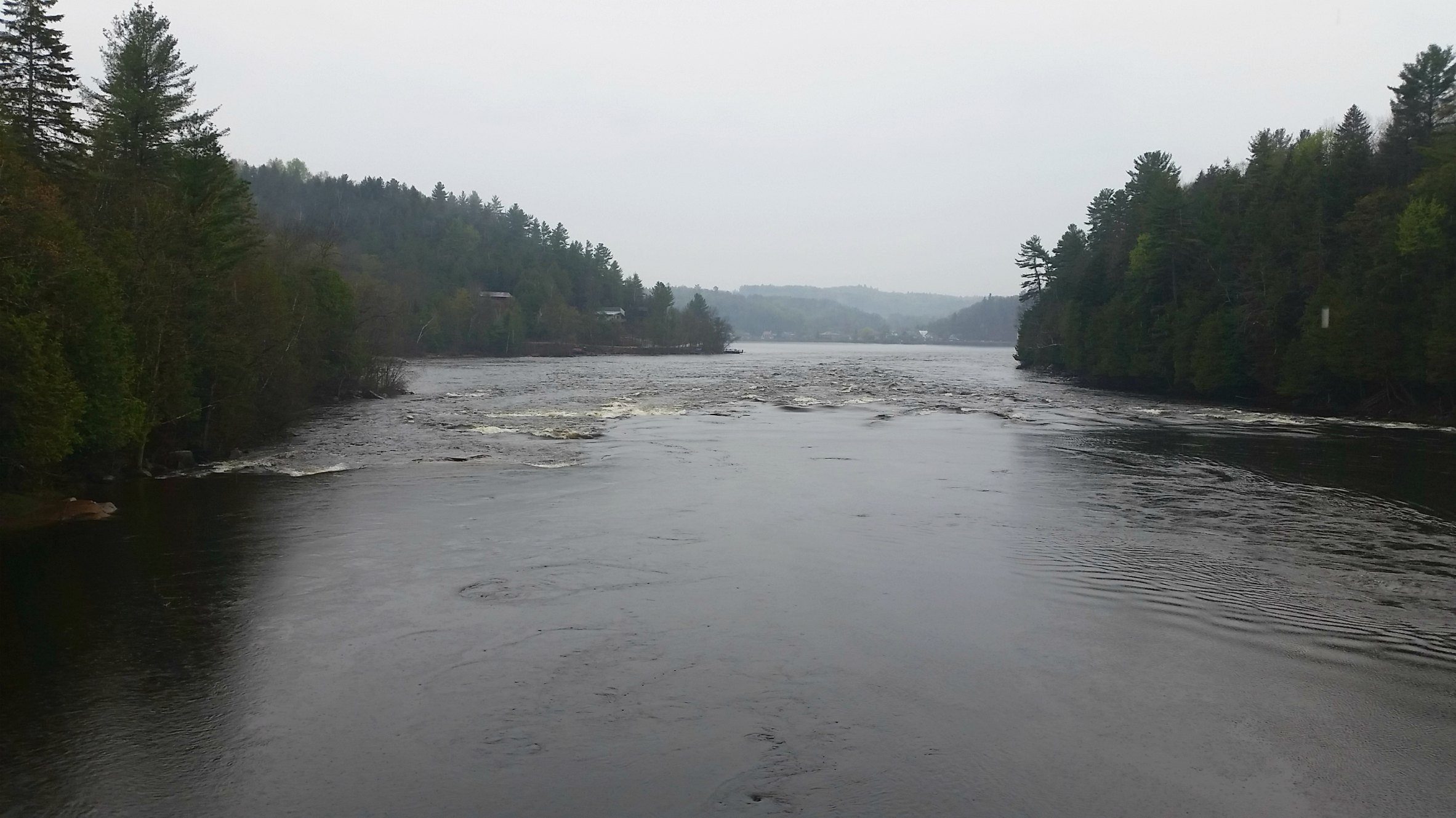 The powerful Gatineau River near Wakefield, Canada
