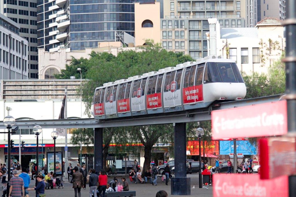 Sydney Monorail in Chinatown area