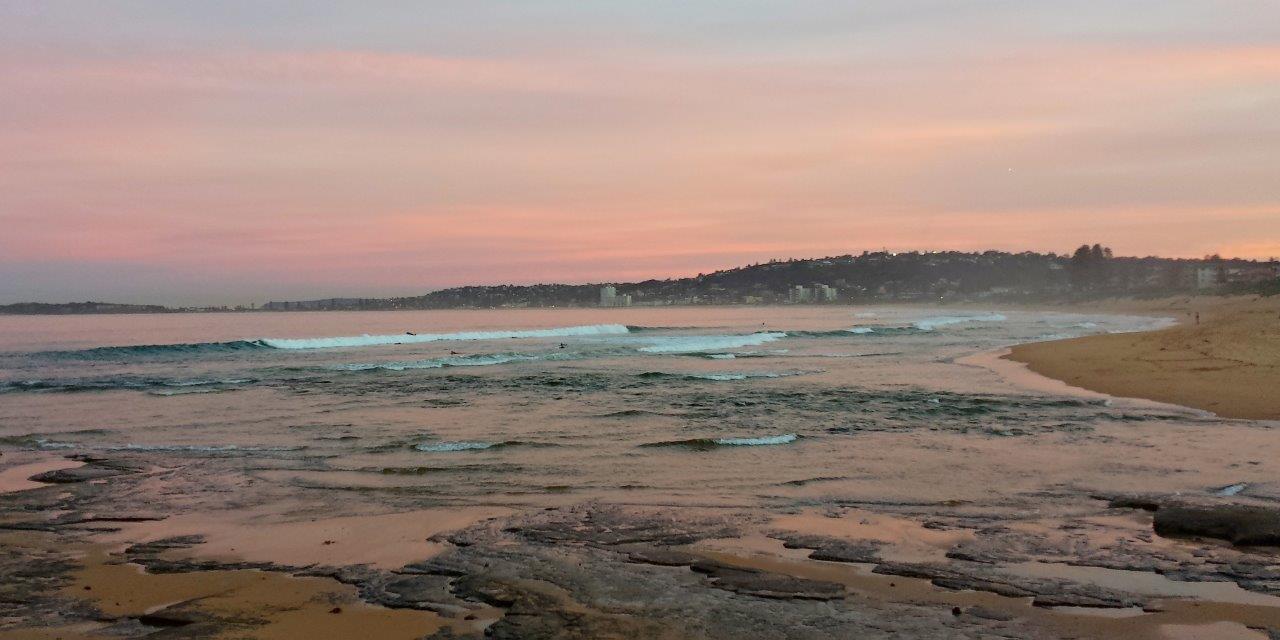 Dusk over North Narrabeen Beach, New South Wales, Australia