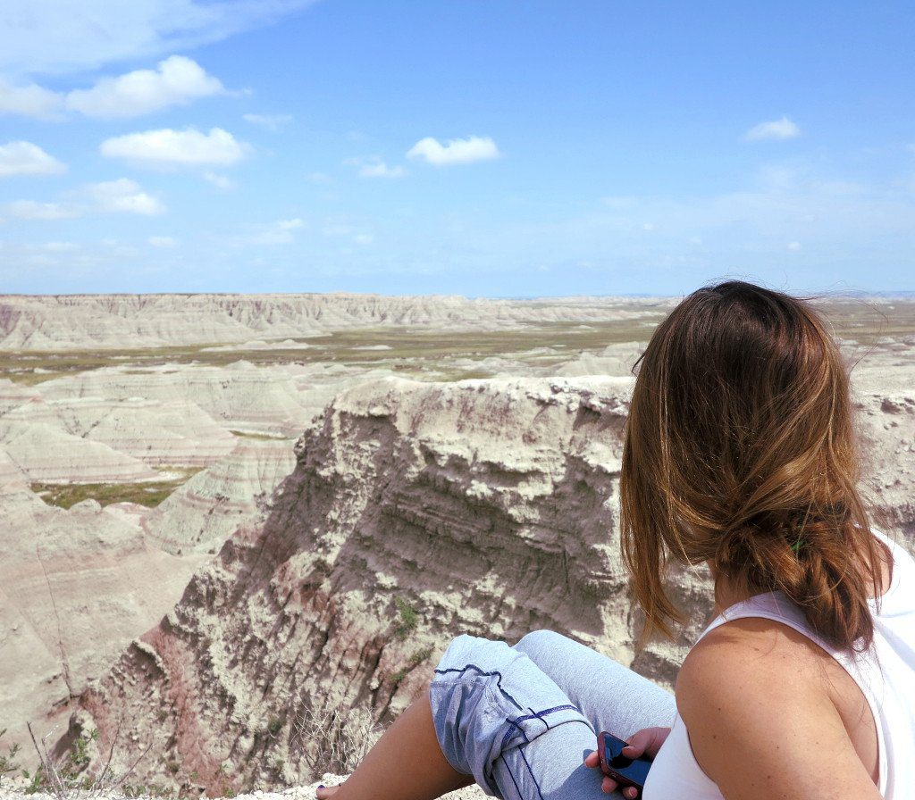 Taking in the view of the magical Badlands