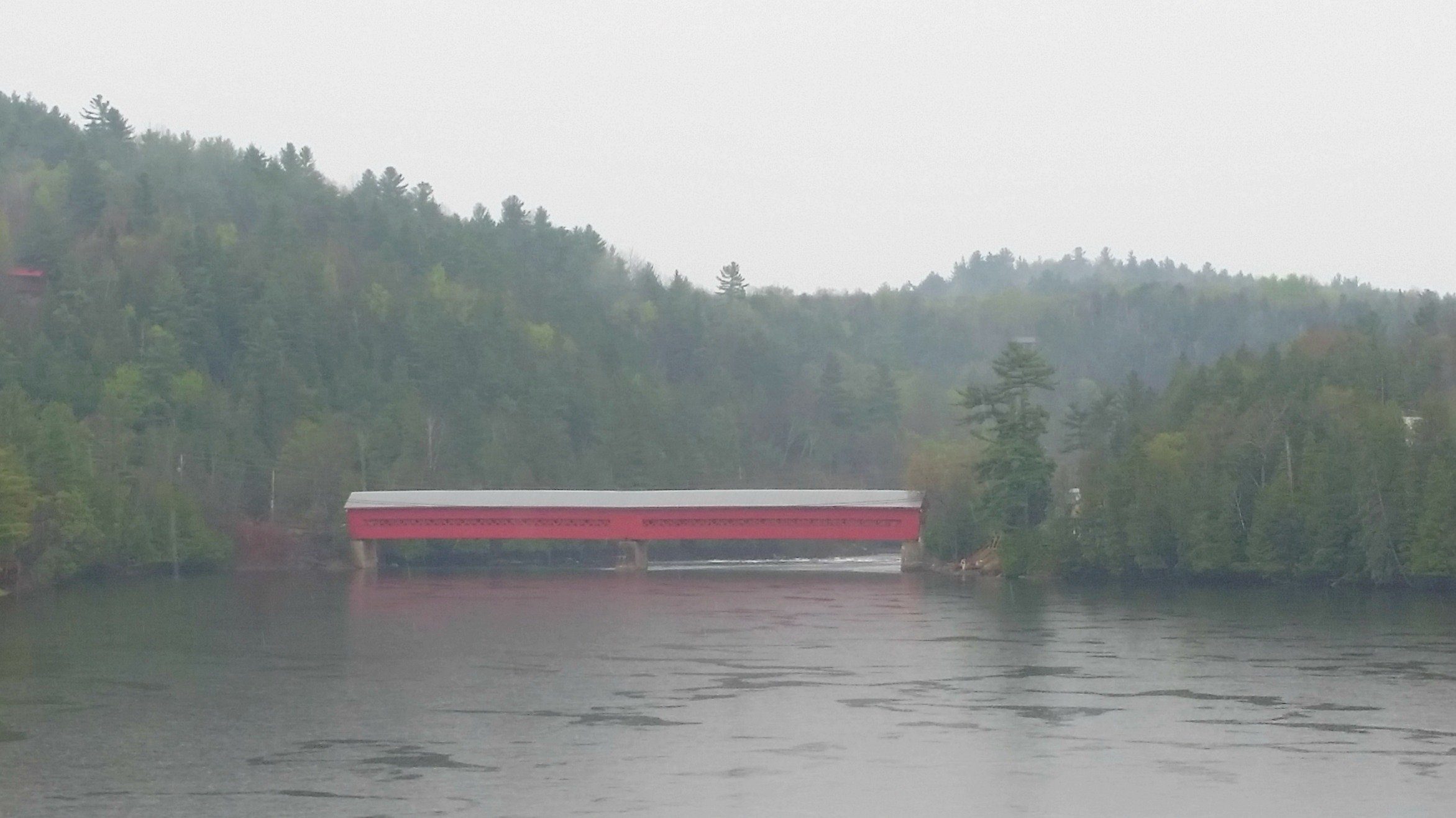 Wakefield Covered Bridge in the rain, near Ottawa Canada