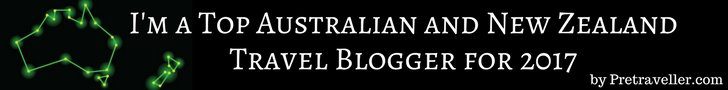 I'm a Top Australian and New Zealand Travel Blogger for 2017