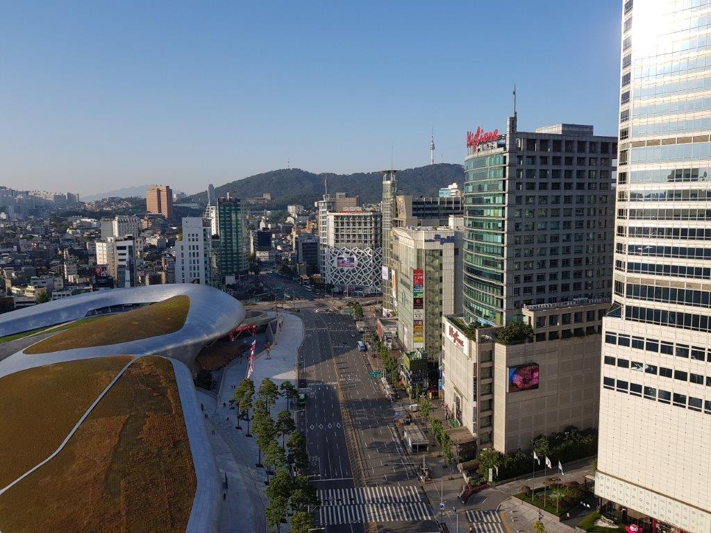 Daytime view over Dongdaemun in Seoul, South Korea
