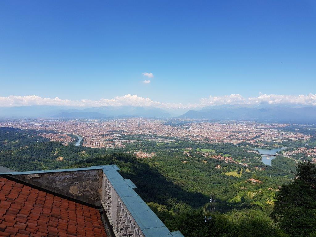 Views over Turin from Superga Cathedral