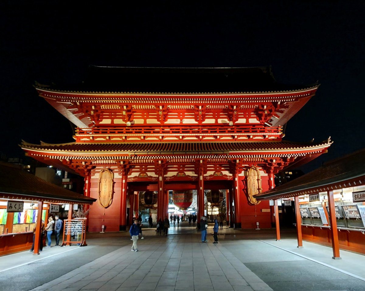Sensoji Temple in Asakusa at Night