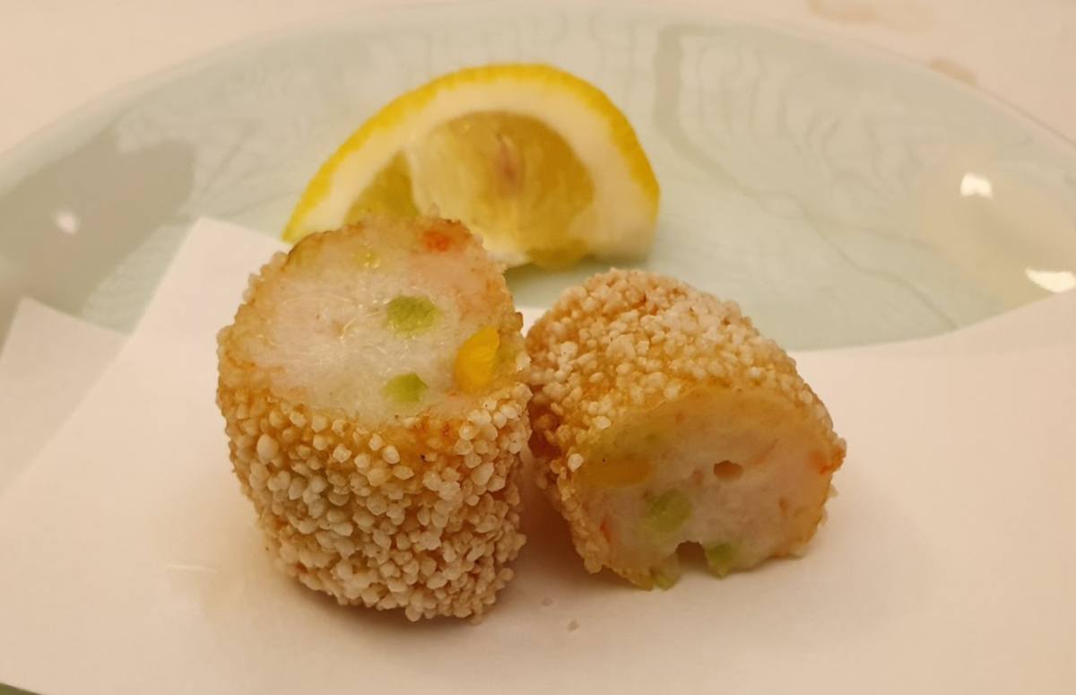 KAI Hakone Keiseki Dinner - Deep Fried Shrimp Dumpling and Wild Vegetable Tempura