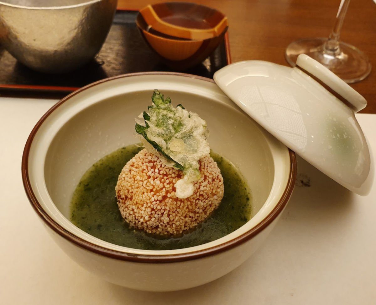 KAI Hakone Keiseki Dinner - Fried Dumpling with Turnip and Cod
