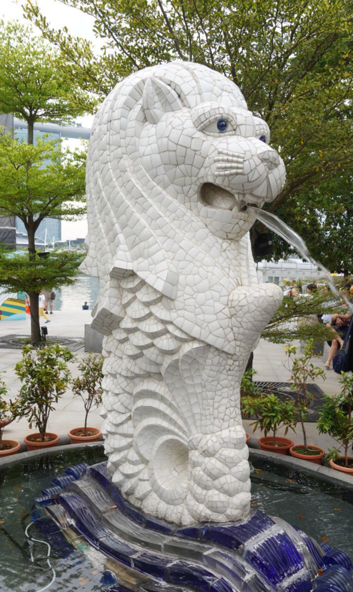 A Merlion Statue in Singapore